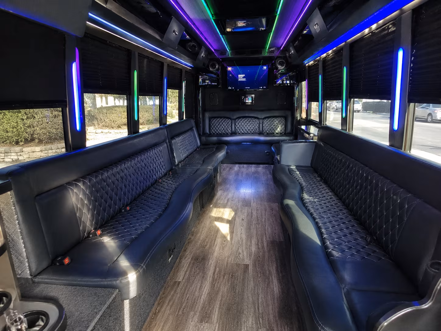 renton 15 passenger party bus interior