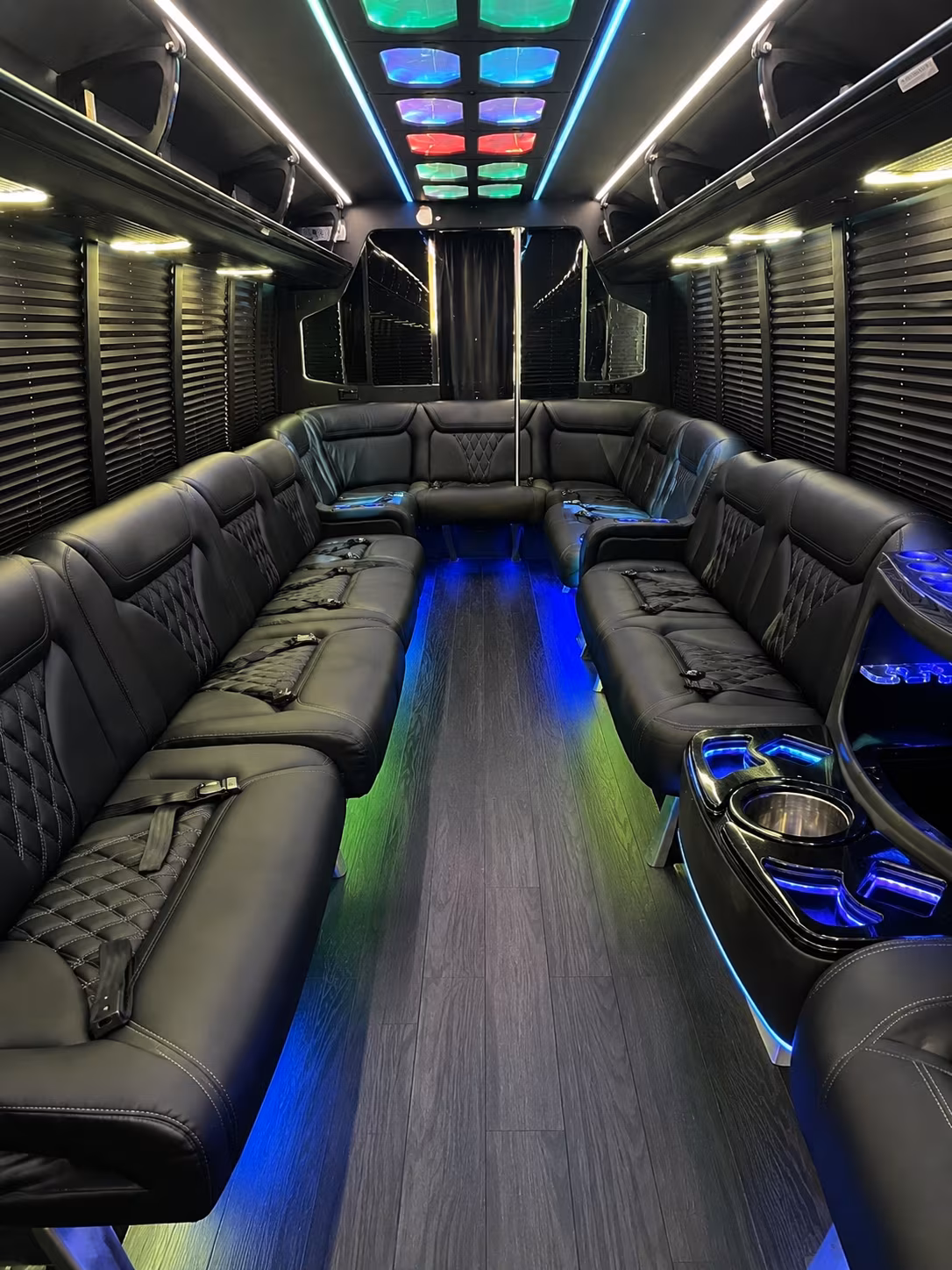 renton 20 passenger party bus interior