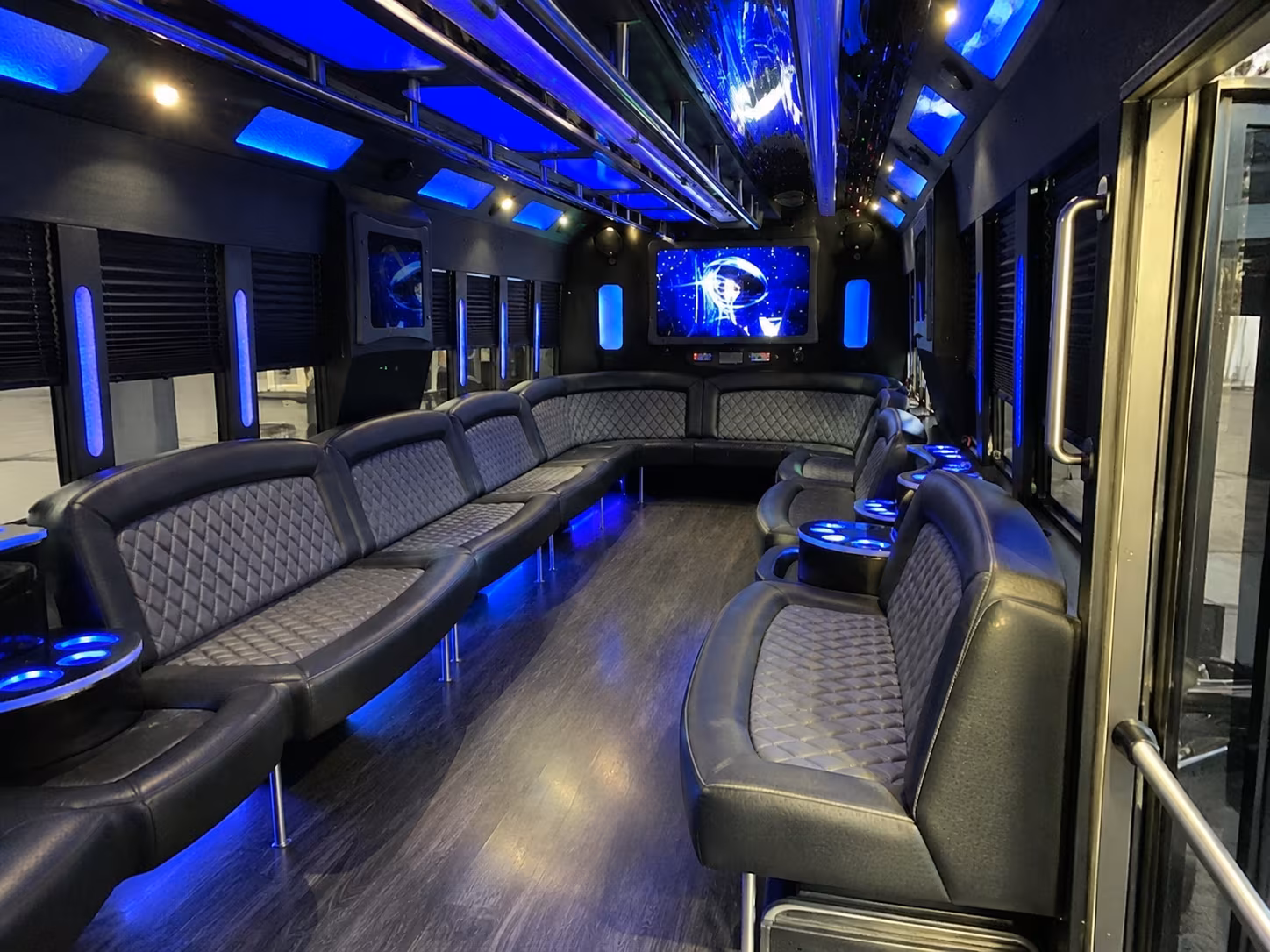 renton 28 passenger party bus interior