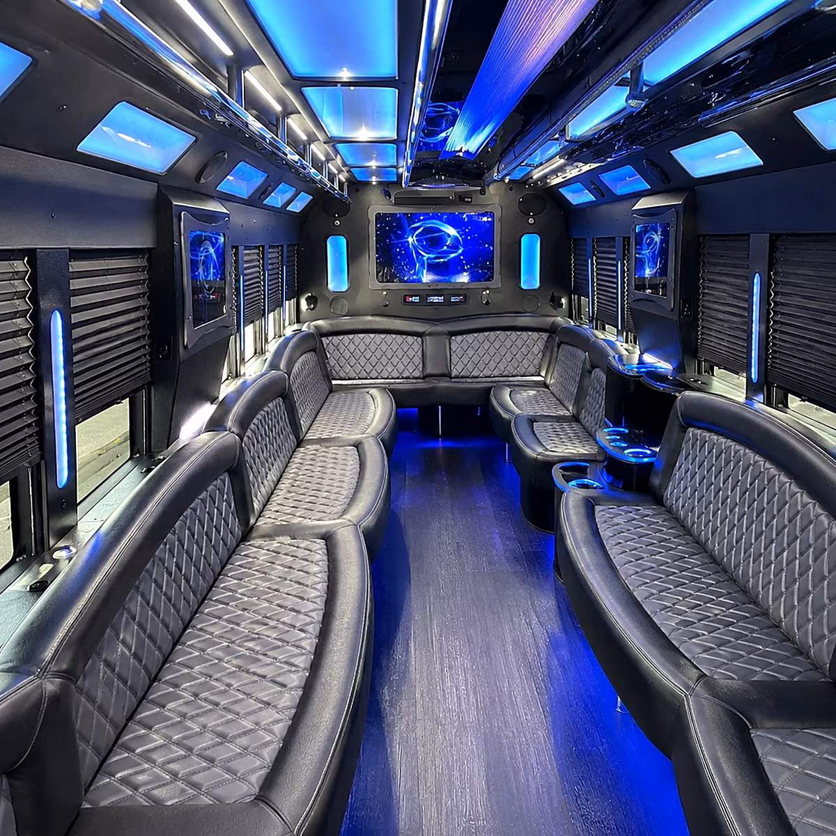 renton 50 passenger party bus interior