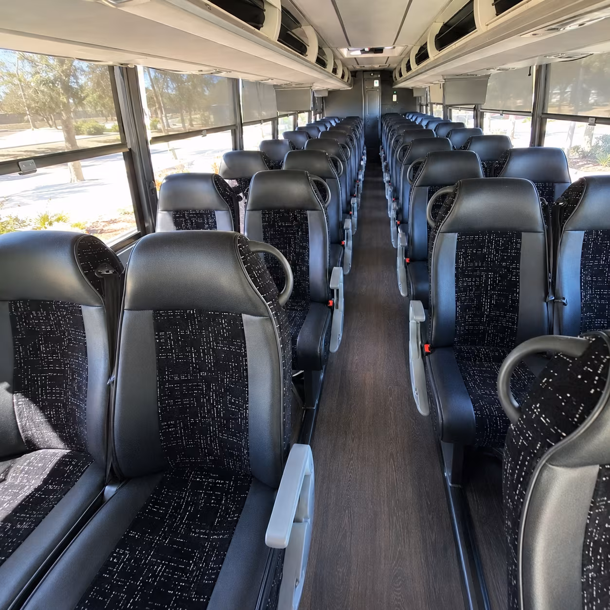 renton charter bus rental interior